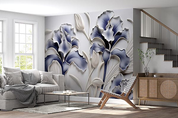 Art mural avec fleurs et feuilles Art mural avec fleurs et feuilles