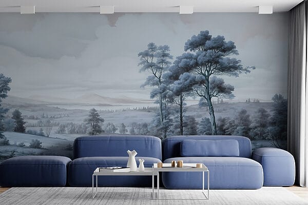 Paysage avec des arbres et une rivière Paysage avec des arbres et une rivière