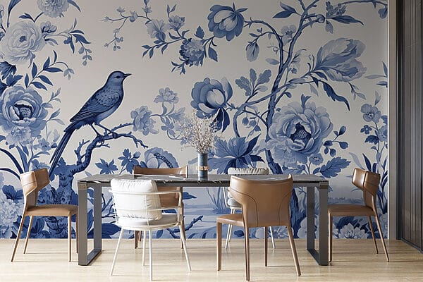 Oiseau sur une branche d'arbre avec des fleurs Oiseau sur une branche d'arbre avec des fleurs