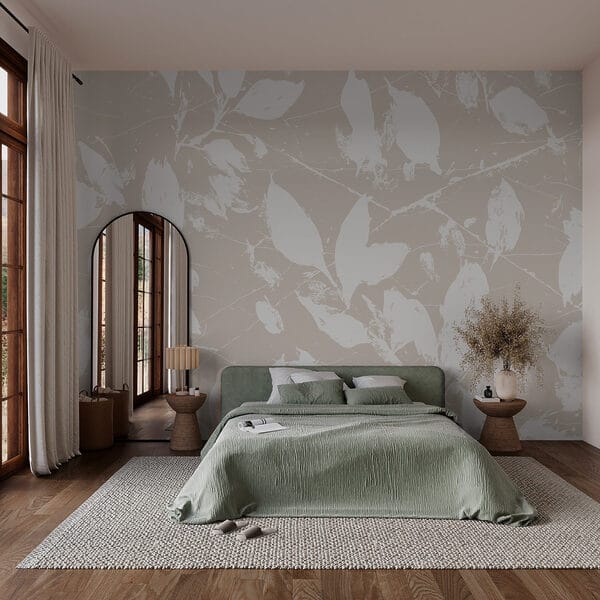 Feuilles blanches sur fond blanc Feuilles blanches sur fond blanc