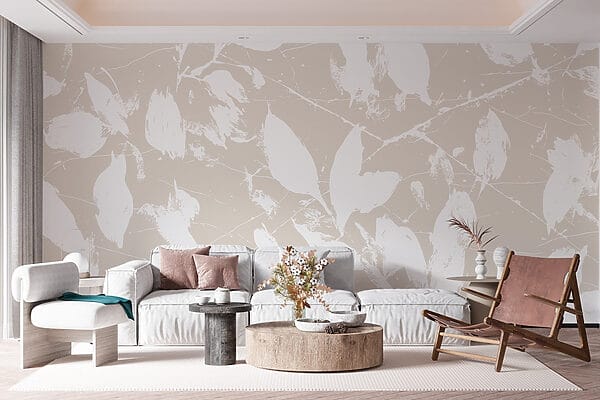 Feuilles blanches sur fond blanc Feuilles blanches sur fond blanc