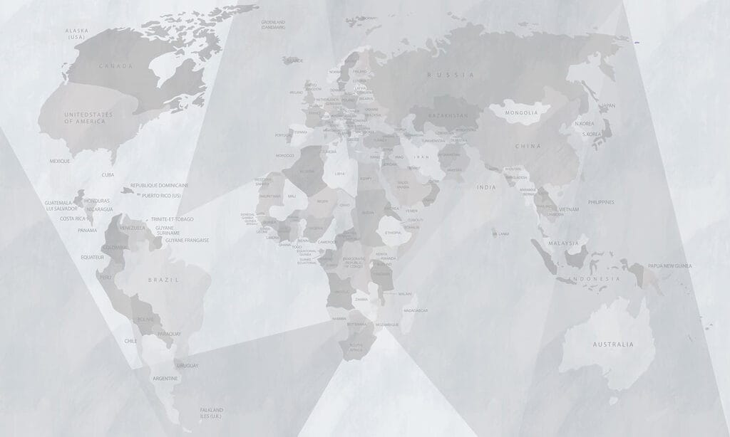 Wall murals Map of the world Wall murals Map of the world