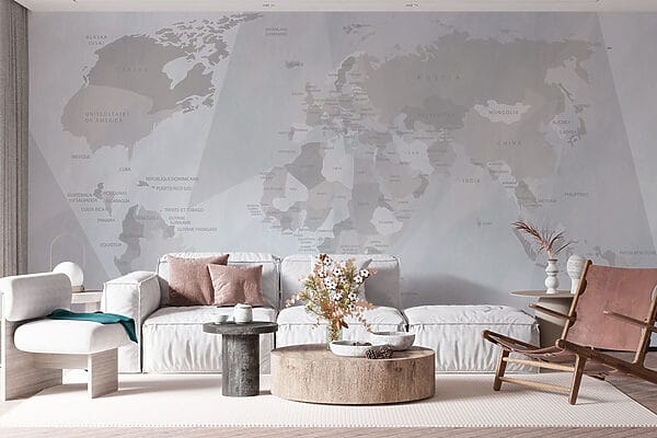 Wall murals Map of the world Wall murals Map of the world
