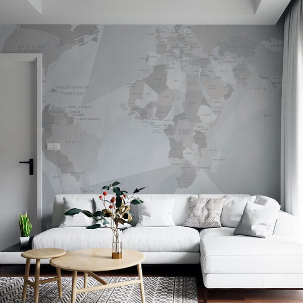Wall murals Map of the world Wall murals Map of the world