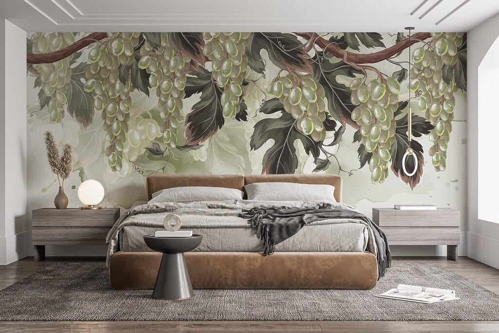 Bunch of grapes on a vine