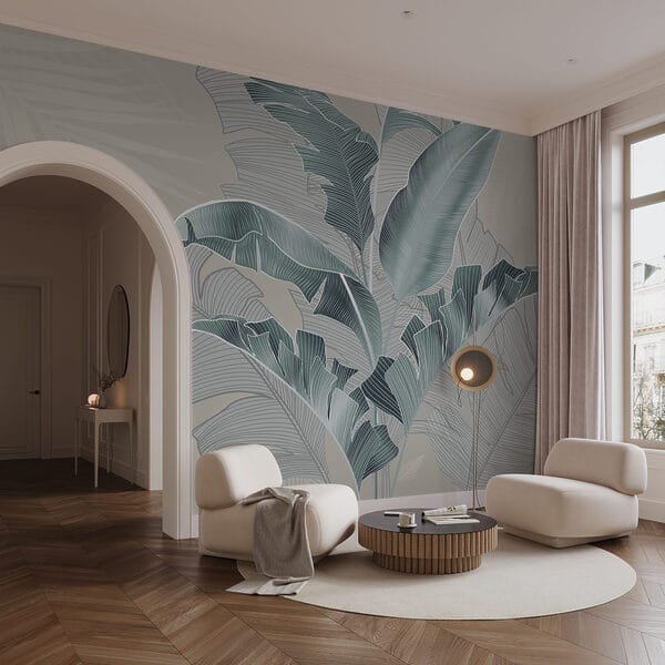 Feuilles luxuriantes dans des tons doux Feuilles luxuriantes dans des tons doux