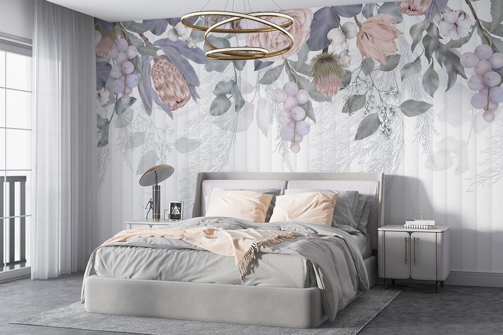 Flower arrangement with soft pastel tones