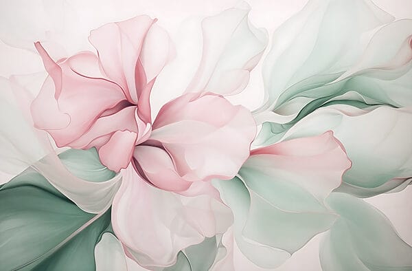 Délicate abstraction florale pastel Délicate abstraction florale pastel