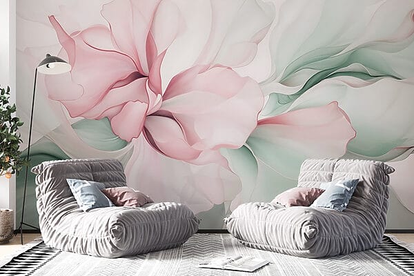 Délicate abstraction florale pastel Délicate abstraction florale pastel