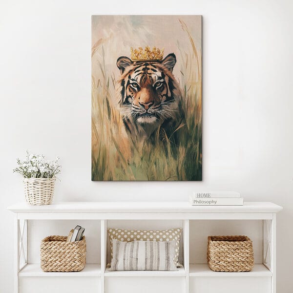 Tigre avec une couronne Tigre avec une couronne