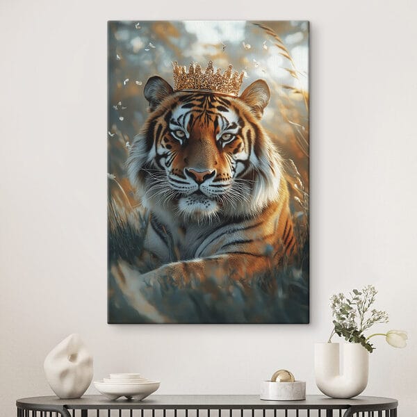 Tigre avec une couronne Tigre avec une couronne