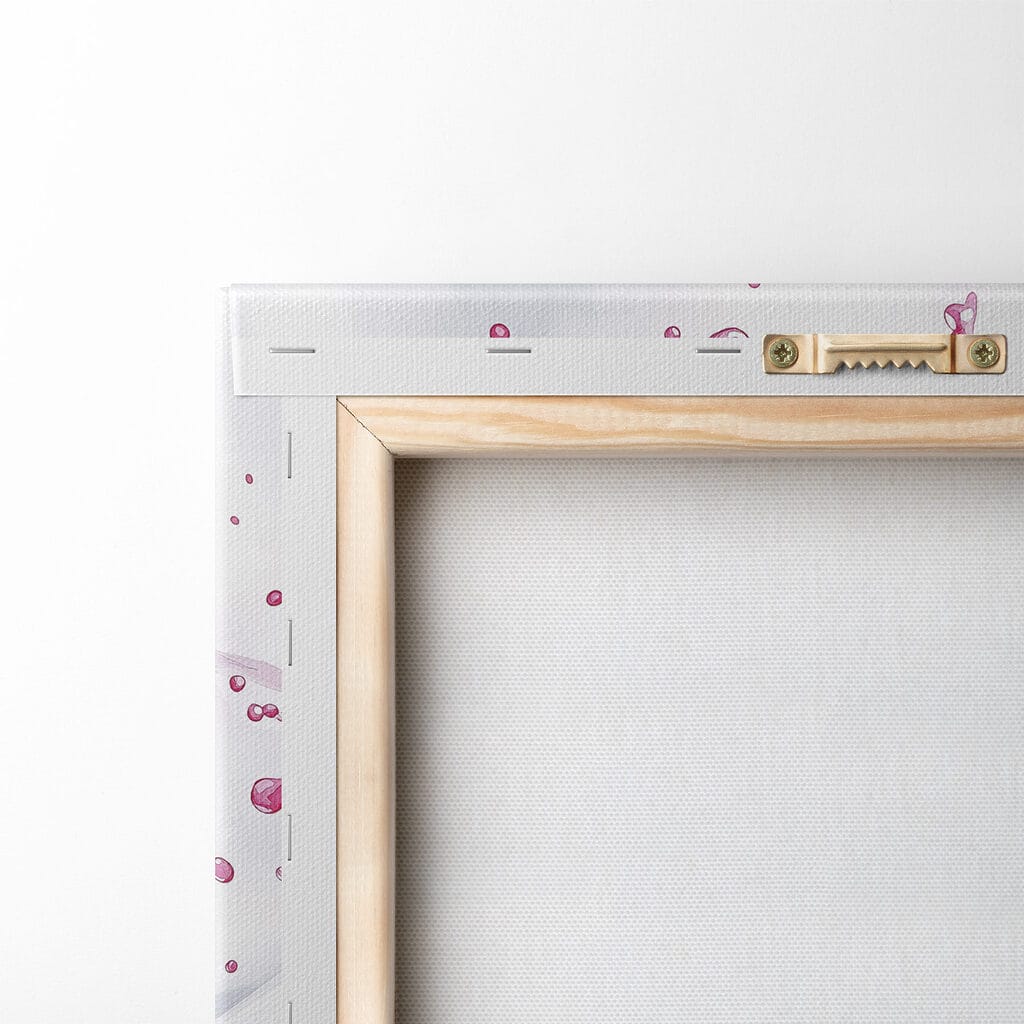 Donut with pink frosting and raspberries splashing into a white plate Donut with pink frosting and raspberries splashing into a white plate