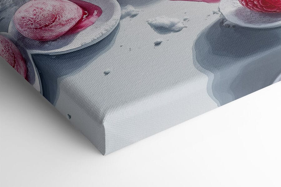Donut avec glaçage rose et sucre en poudre