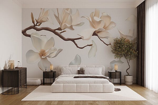 Fleurs blanches sur une branche Fleurs blanches sur une branche