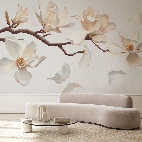 Fleurs blanches sur une branche Fleurs blanches sur une branche