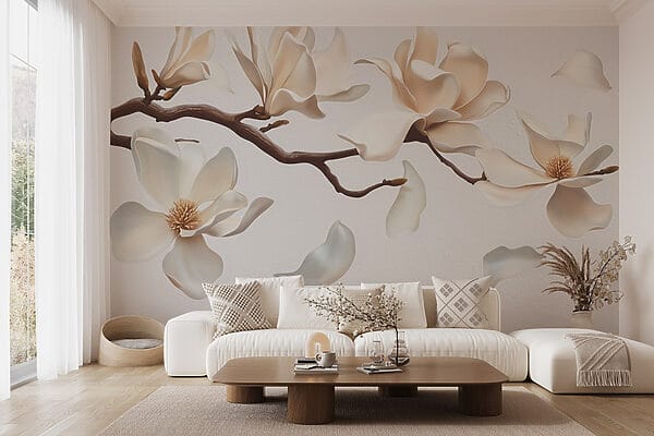 Fleurs blanches sur une branche Fleurs blanches sur une branche