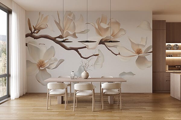 Fleurs blanches sur une branche Fleurs blanches sur une branche