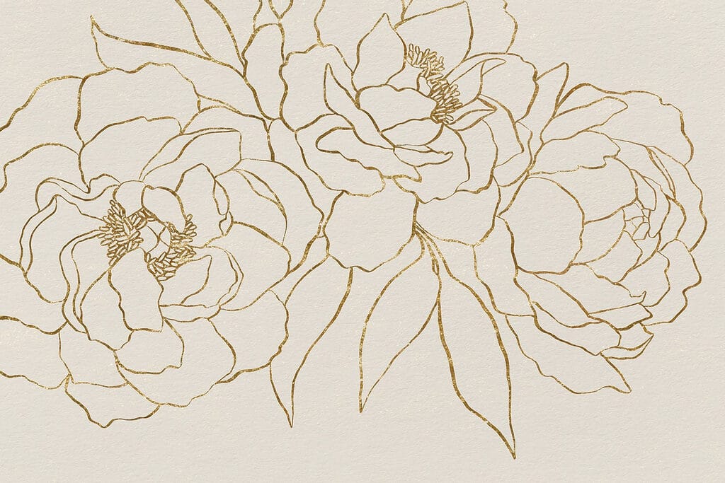 Dessin de fleurs sur une surface blanche Dessin de fleurs sur une surface blanche
