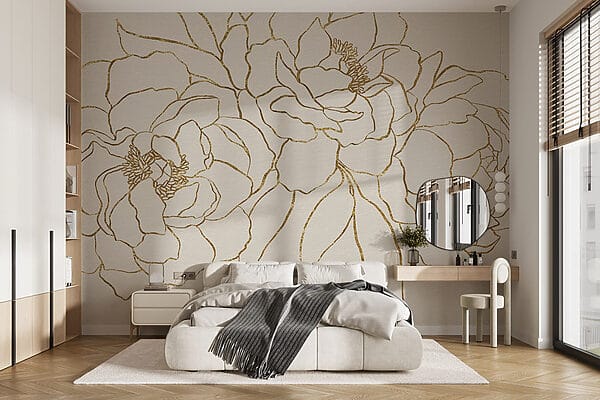 Dessin de fleurs sur une surface blanche Dessin de fleurs sur une surface blanche