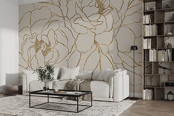Dessin de fleurs sur une surface blanche Dessin de fleurs sur une surface blanche
