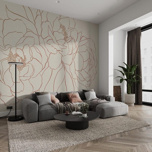 Dessin de fleurs sur une surface blanche Dessin de fleurs sur une surface blanche