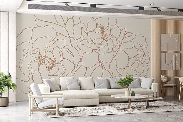 Dessin de fleurs sur une surface blanche Dessin de fleurs sur une surface blanche