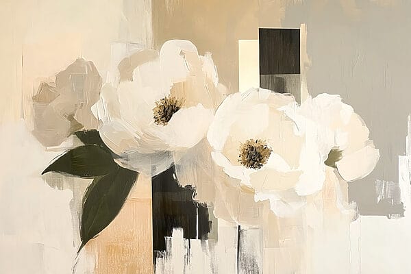 Peinture de fleurs blanches Peinture de fleurs blanches