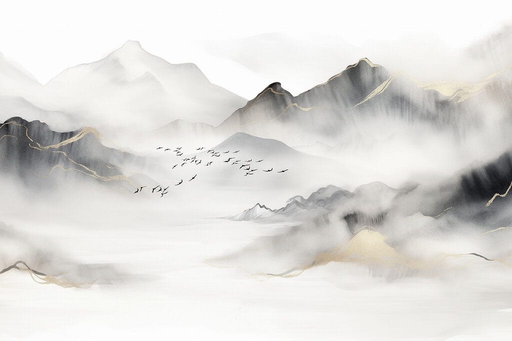 Oiseaux volant dans les nuages Oiseaux volant dans les nuages