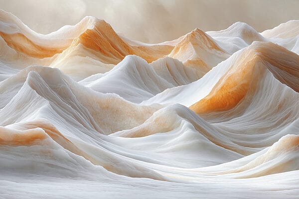 Montagnes enneigées sous un ciel nuageux Montagnes enneigées sous un ciel nuageux