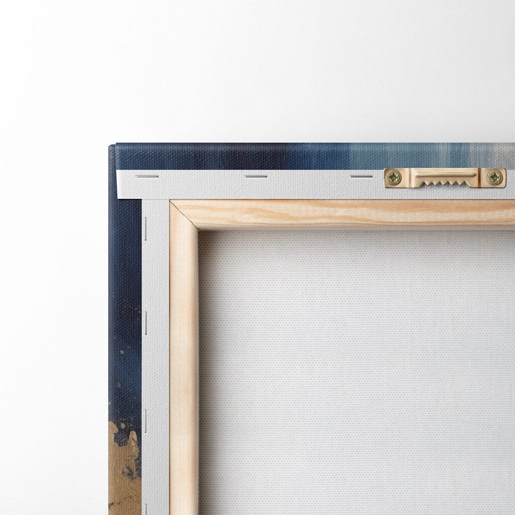 Abstract waves of blue and cream