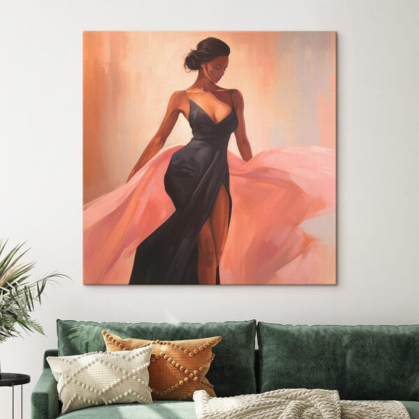 Femme en robe noire Femme en robe noire