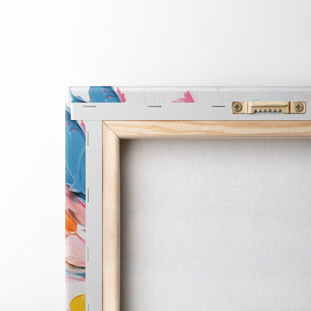 Colorful paint swirls on a white surface