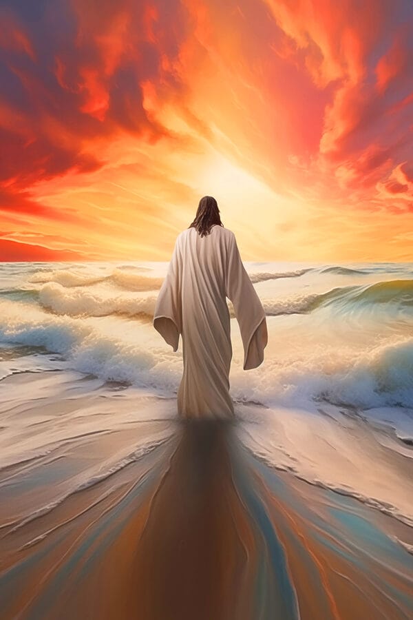 Personne en robe de chambre debout dans l'eau Personne en robe de chambre debout dans l'eau
