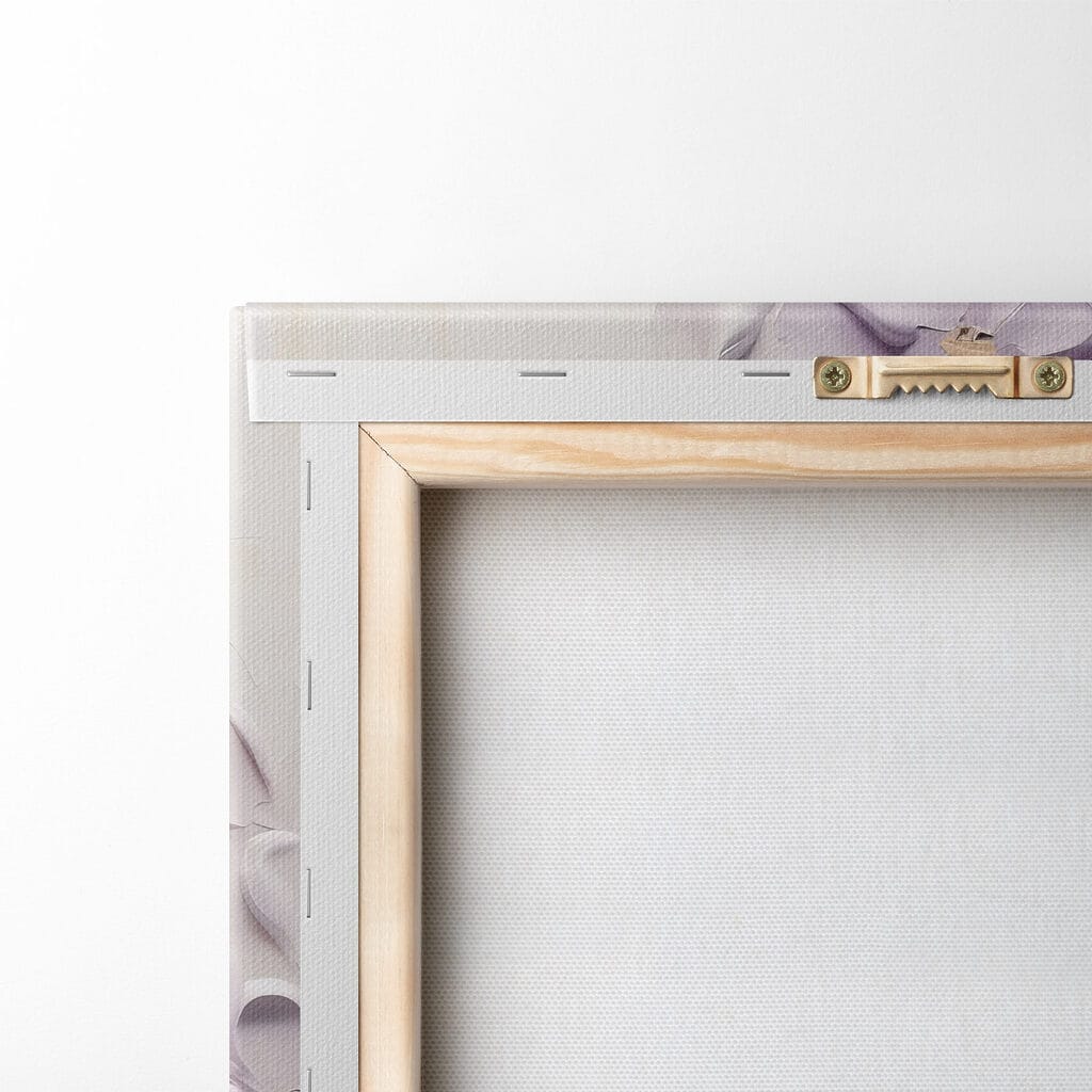 Painting of flowers on a white surface