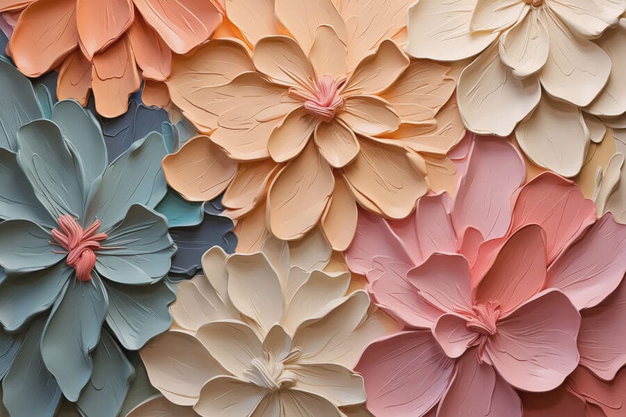 Groupe de fleurs en papier
