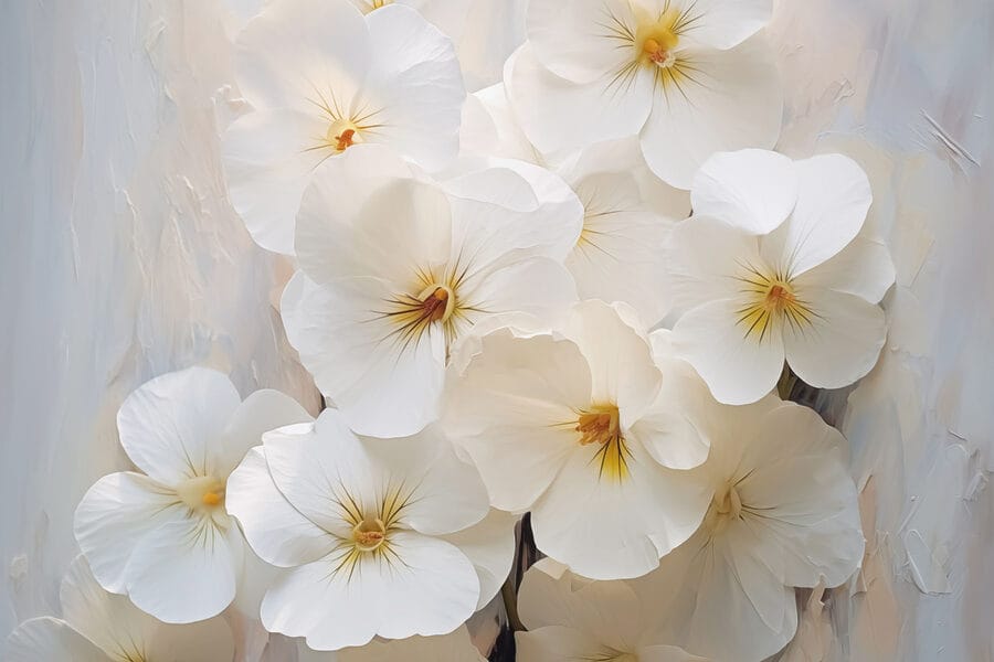 Groupe de fleurs blanches