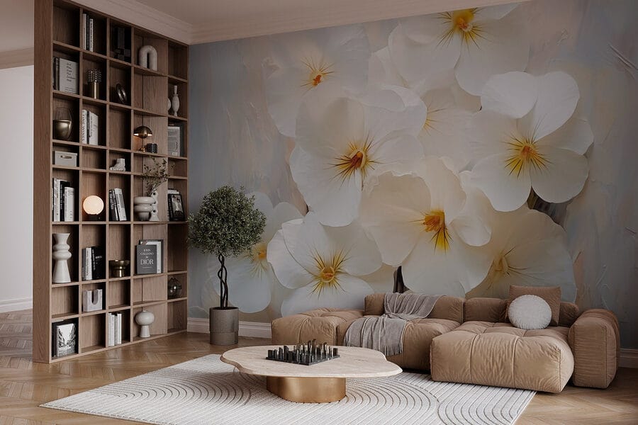 Groupe de fleurs blanches