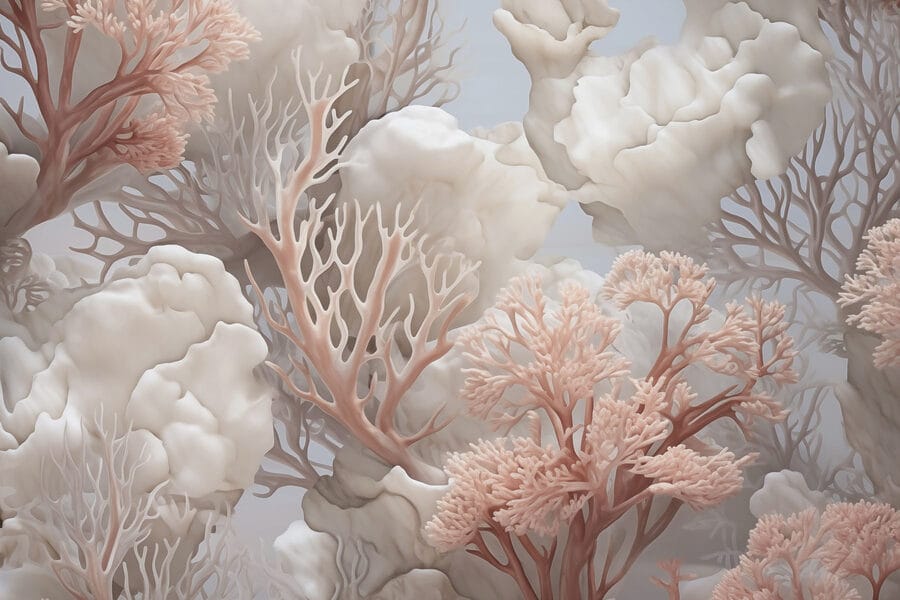 Textures corail douces dans des tons sereins