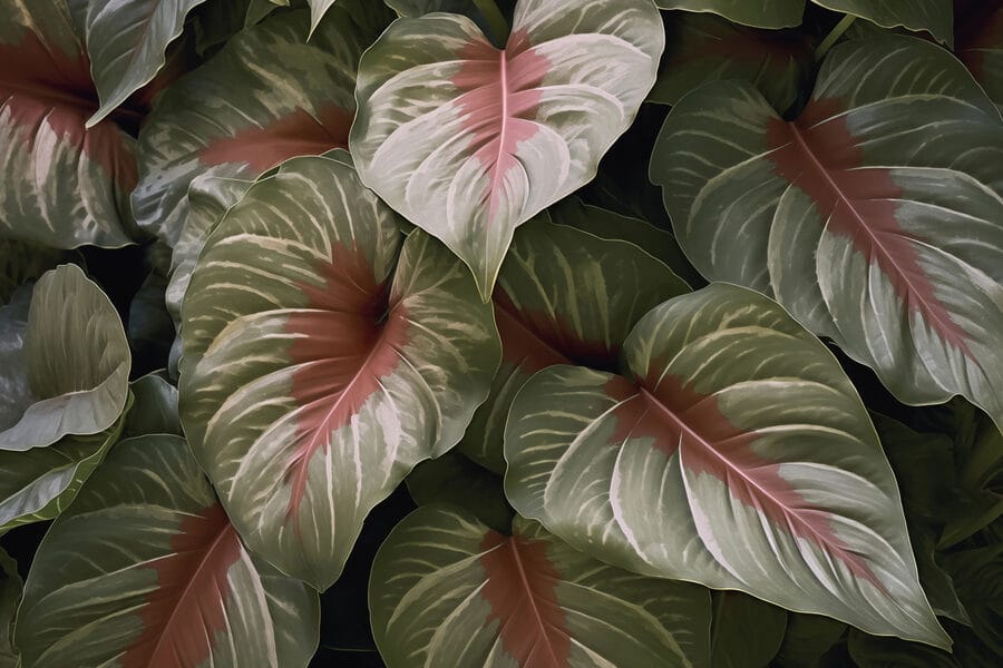 Feuilles vertes luxuriantes aux teintes vibrantes