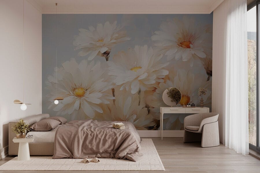 Groupe de fleurs blanches