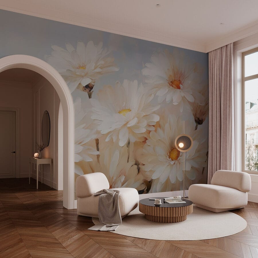 Groupe de fleurs blanches