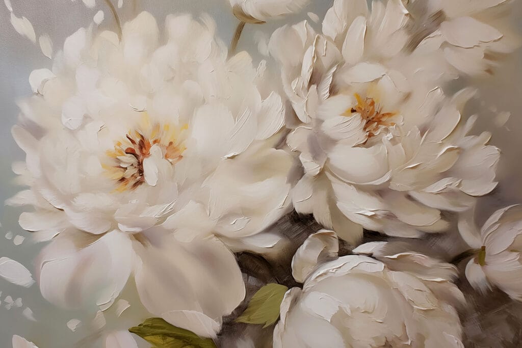 Peinture de fleurs blanches Peinture de fleurs blanches