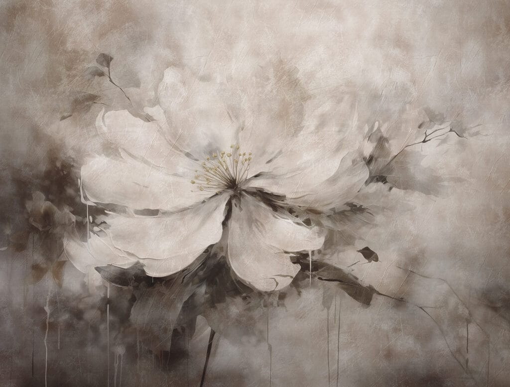 Peinture d'une fleur blanche Peinture d'une fleur blanche