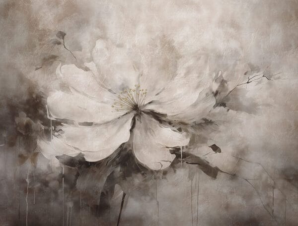 Peinture d'une fleur blanche Peinture d'une fleur blanche