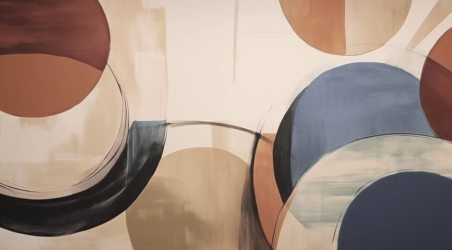 Peinture de cercles et de lignes