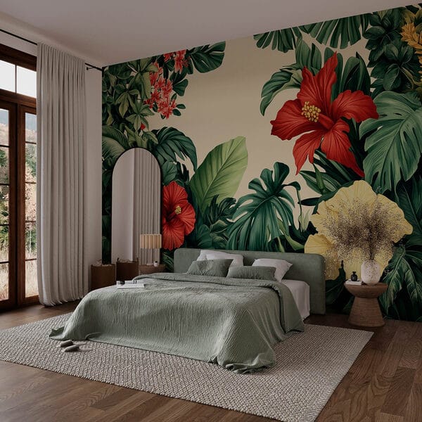 Groupe de fleurs et de feuilles Groupe de fleurs et de feuilles