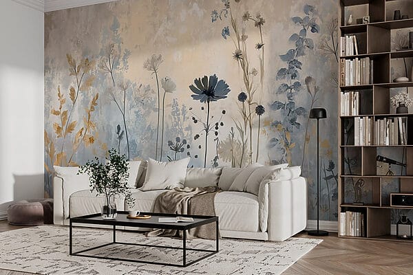 Peinture de fleurs sur un mur Peinture de fleurs sur un mur