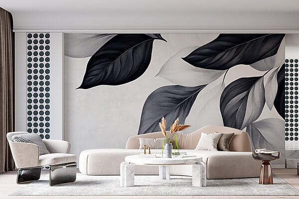 Feuilles élégantes dans des tons monochromes. Feuilles élégantes dans des tons monochromes.
