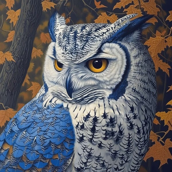 Un hibou aux yeux jaunes Un hibou aux yeux jaunes
