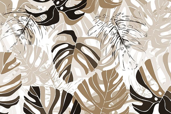 Motif de feuilles sur fond blanc Motif de feuilles sur fond blanc